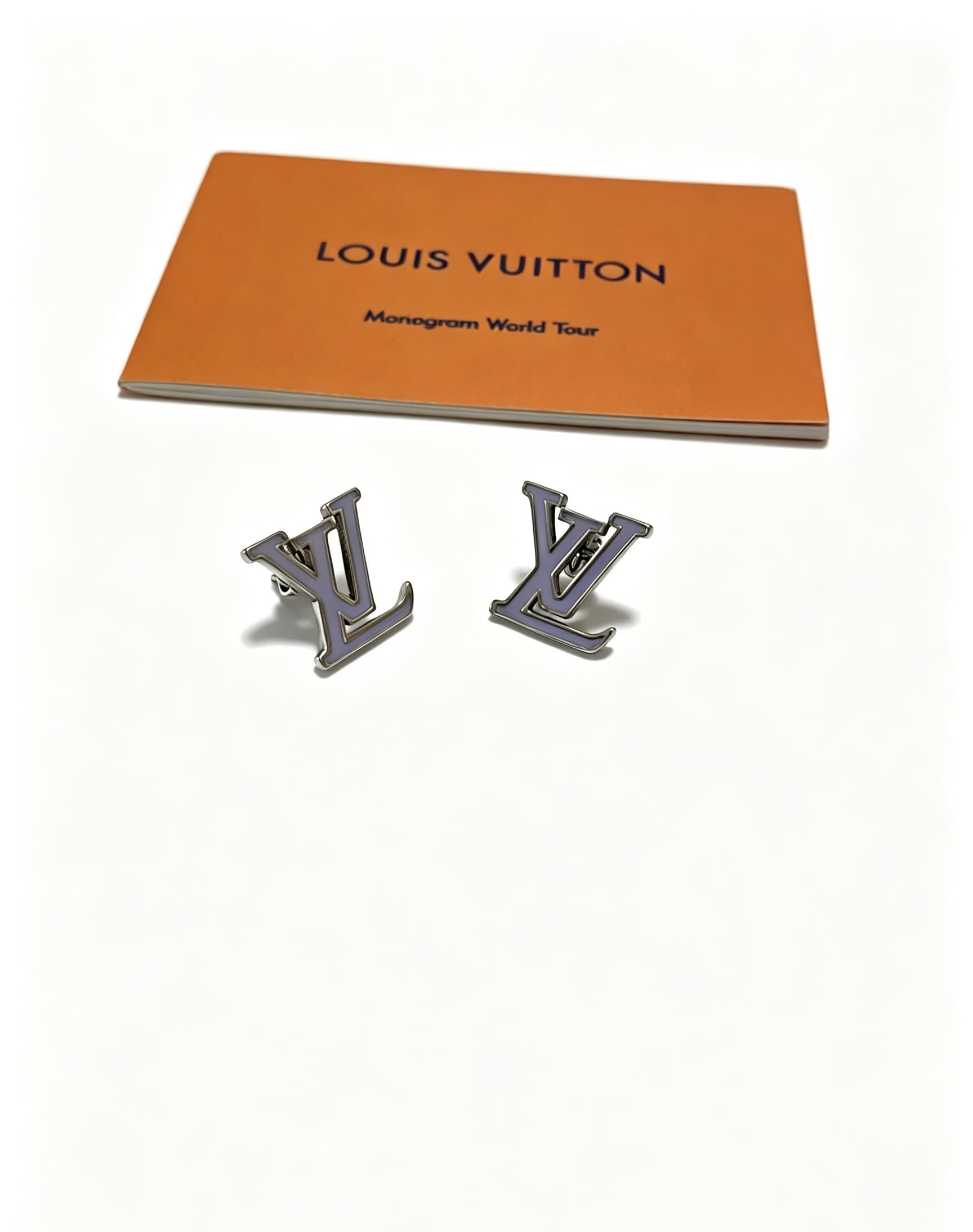 Louis Vuitton Earrings - Metallic 'LV' Logo Design
